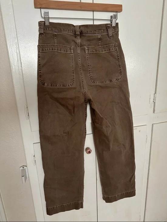 Madewell Wide-Leg Pants in Brown - Picture 2 of 2